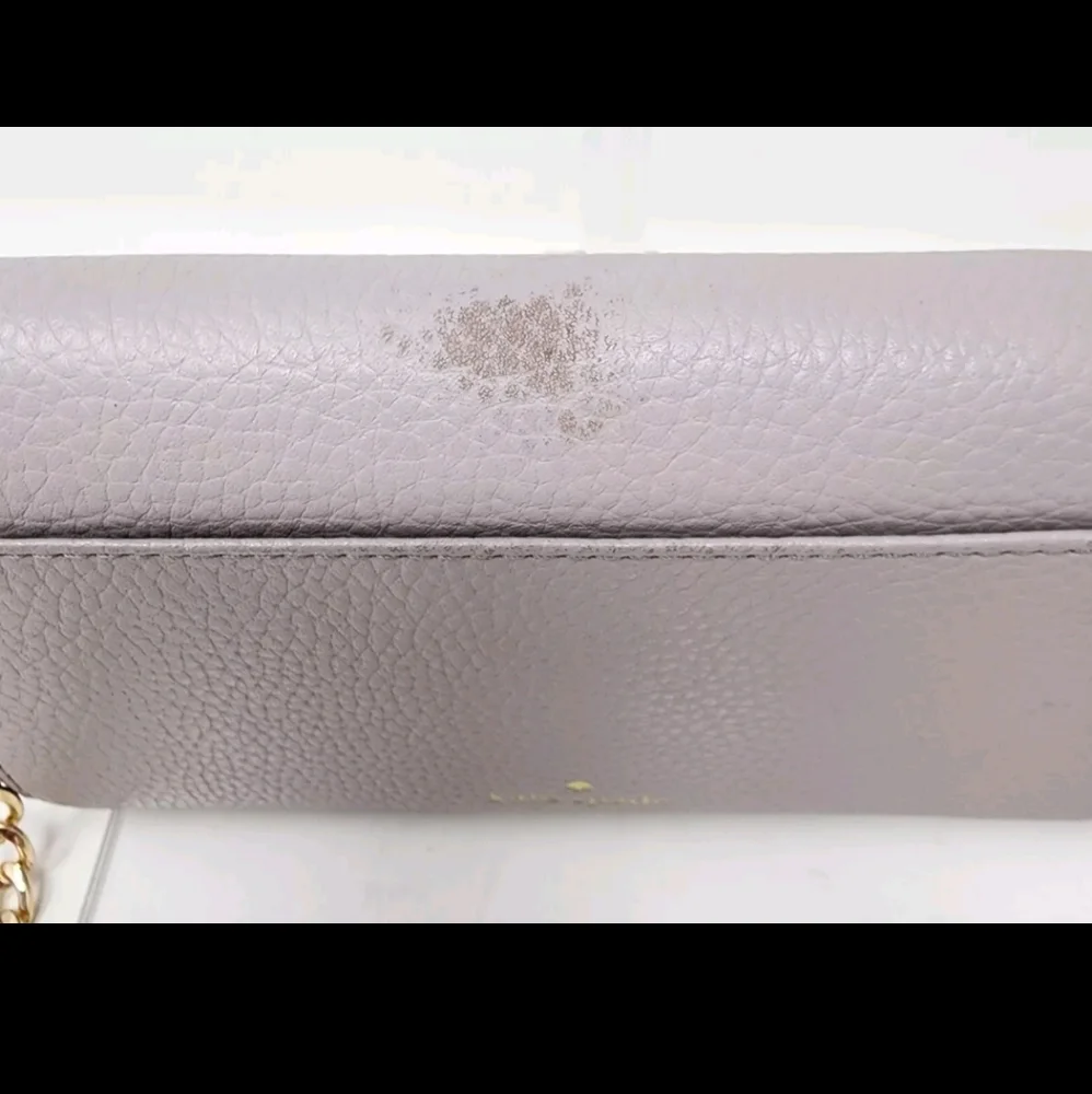 Kate Spade Leather Crossbody Wallet Milou NY Dusty Rose Taupe Black Bow 2 Straps